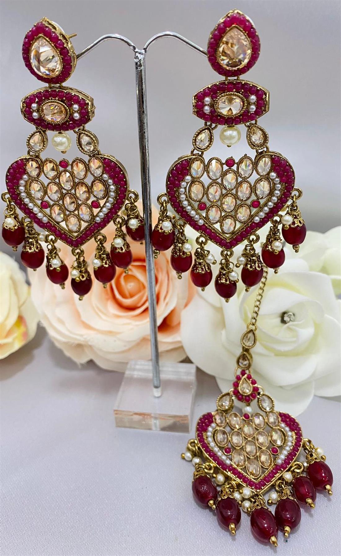 Magenta Pink Earrings