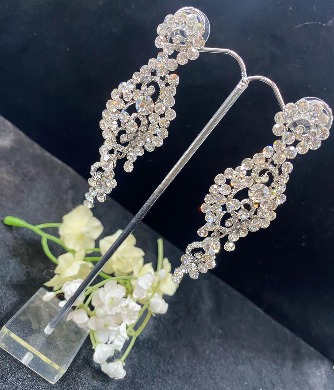 Silver Crystal Diamonte Earrings