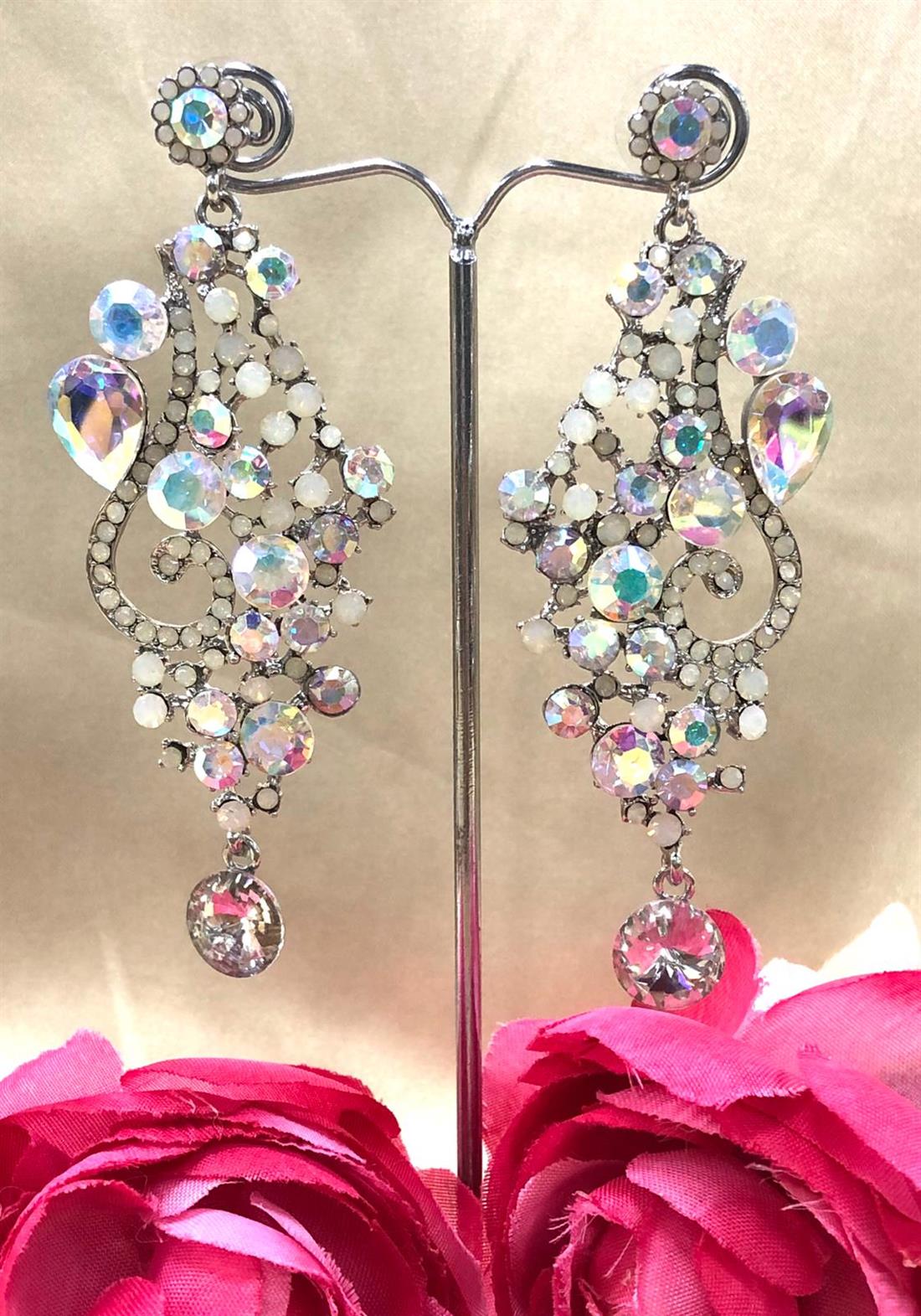 Silver Crystal Diamonte Earrings