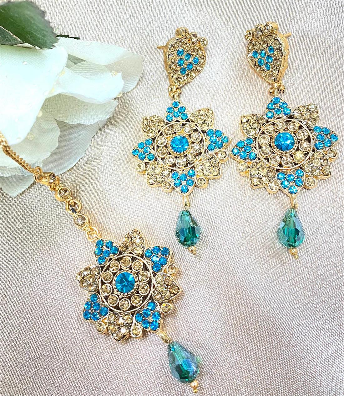 Turcoise & Gold Earrings