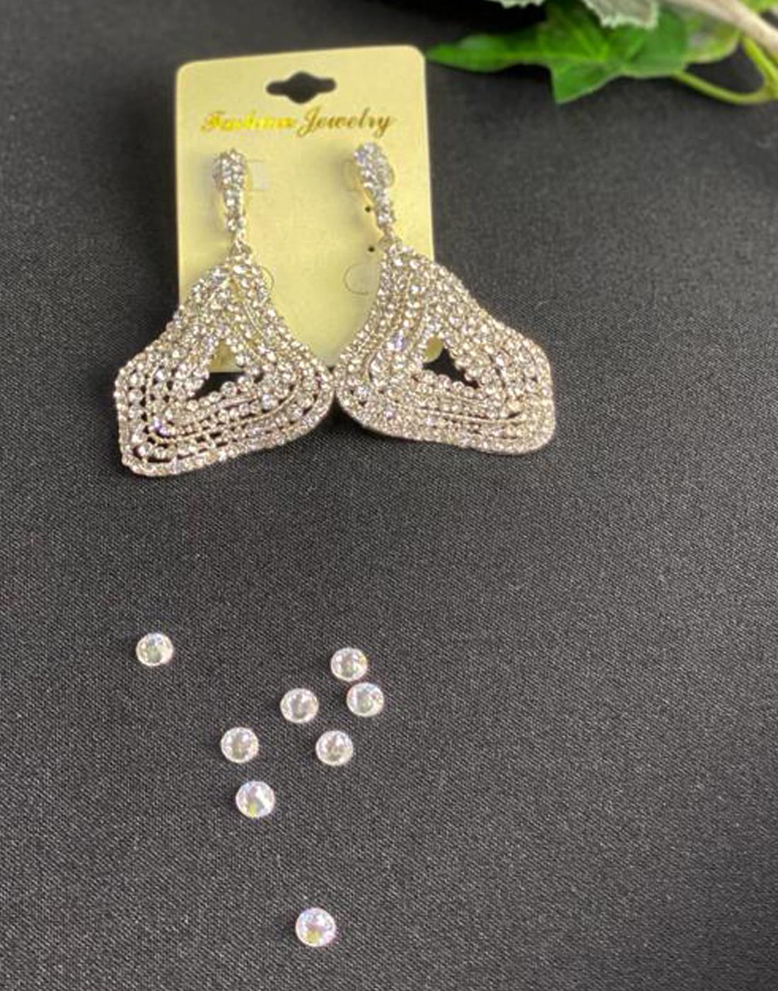 Silver Crystal Diamonte Earrings
