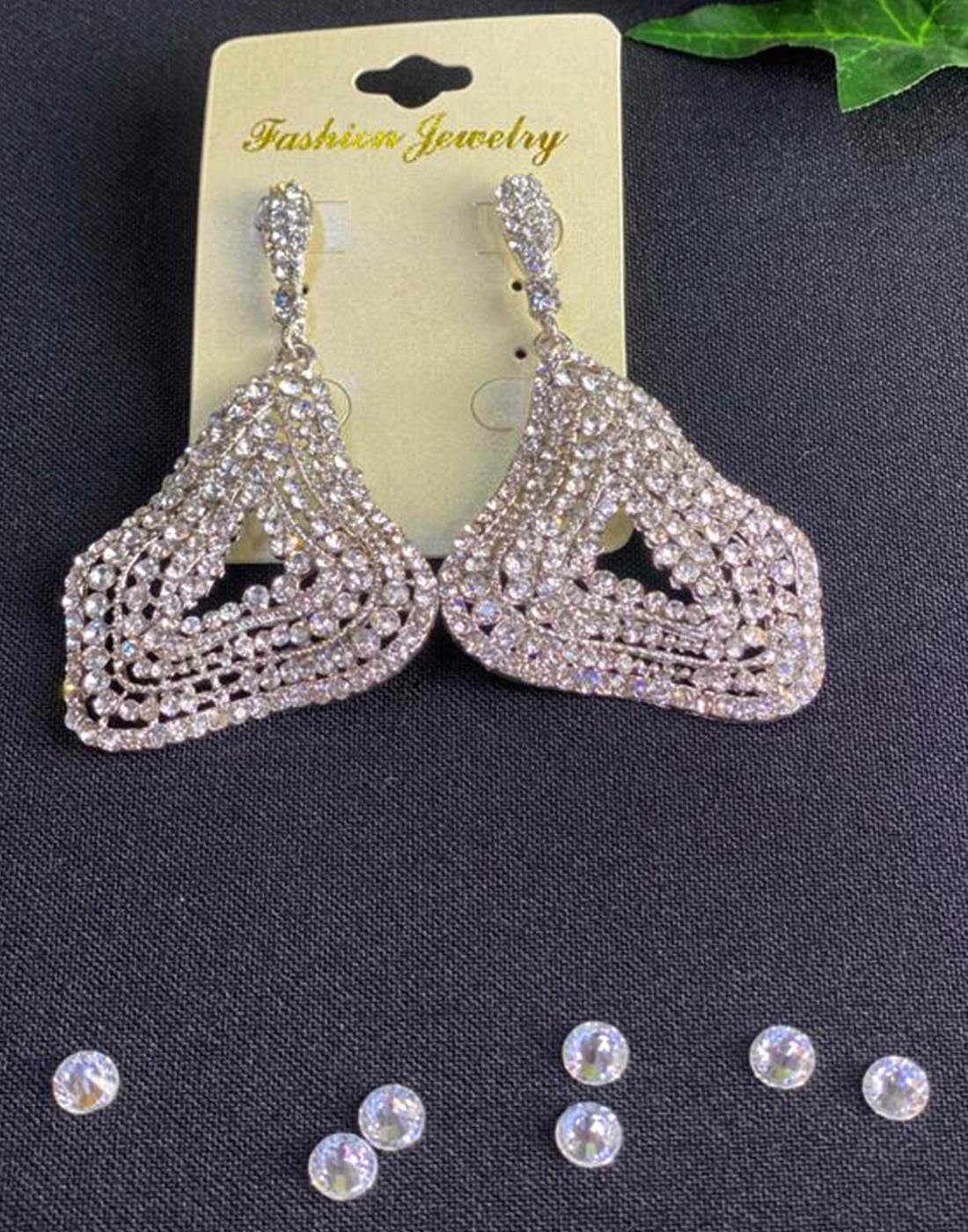 Silver Crystal Diamonte Earrings