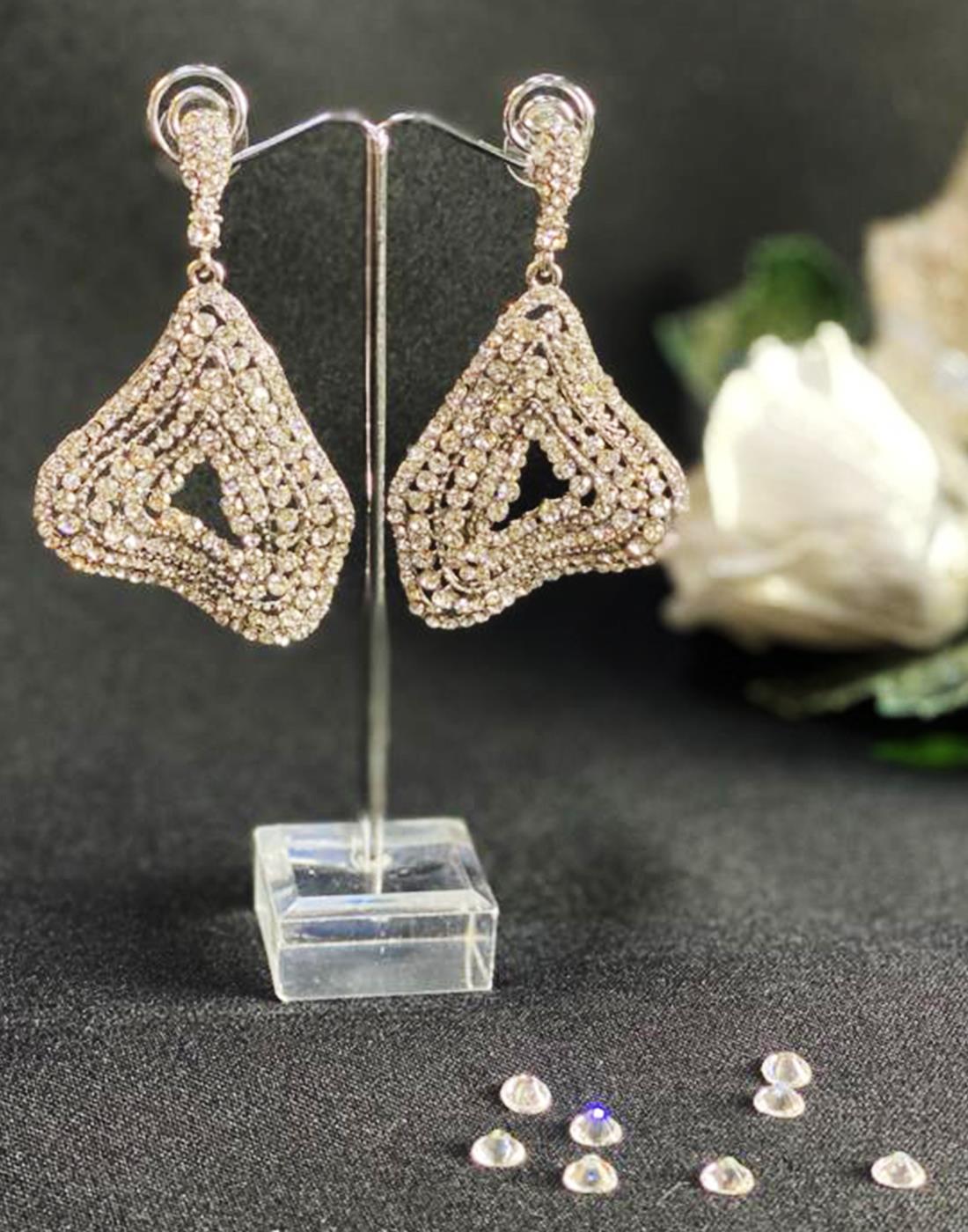Silver Crystal Diamonte Earrings