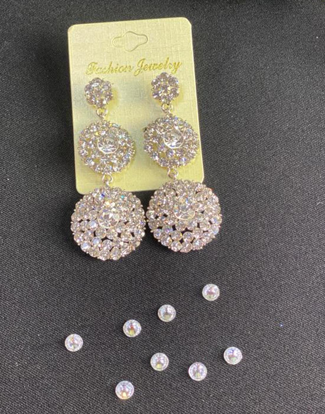 Silver Crystal Diamonte Earrings