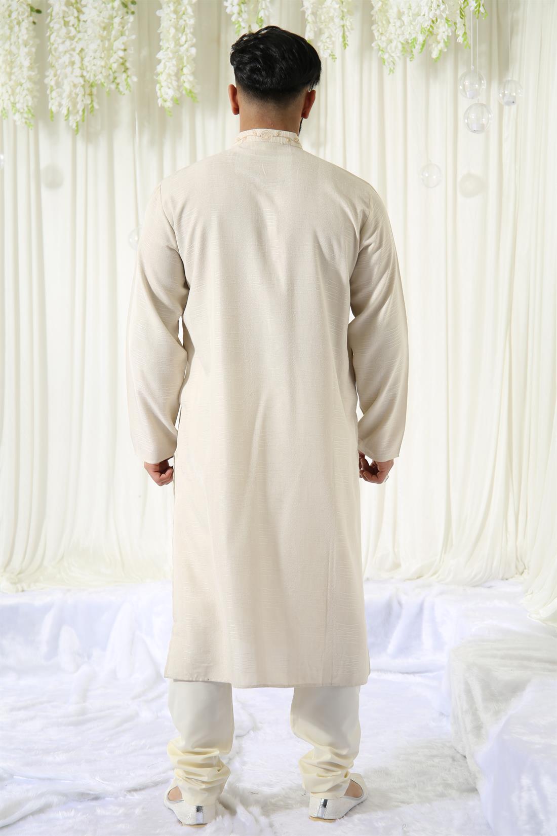 Stone Embroidered Mens Kurta Pajama