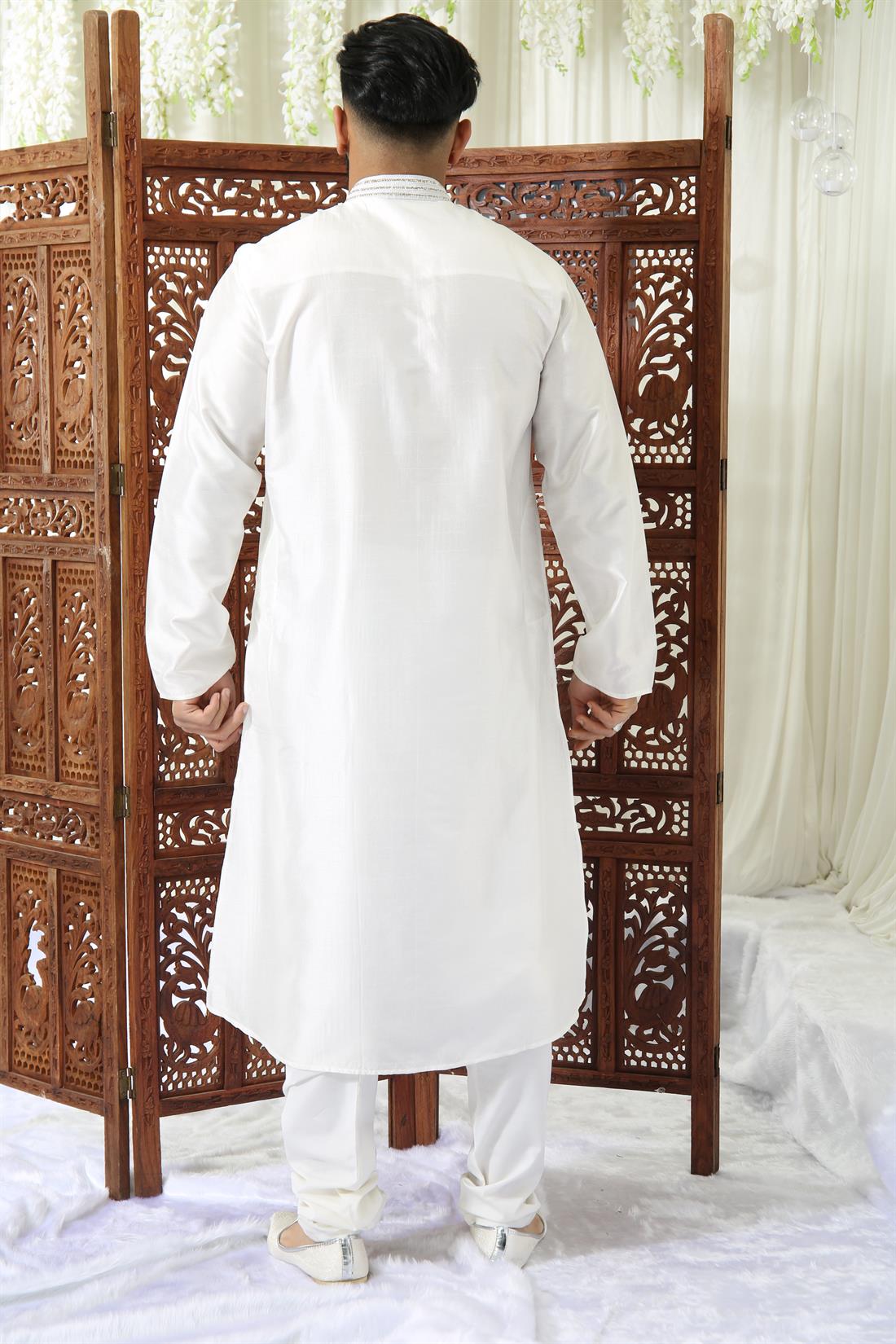 Off White Mens Kurta Pajama.