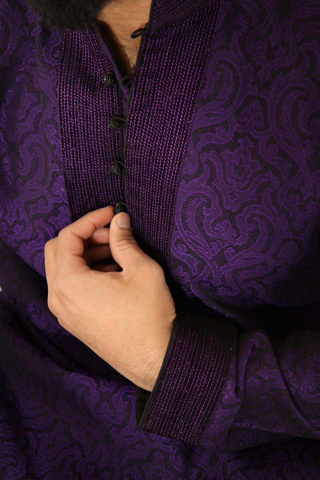 Purple Mens Kurta Pajama