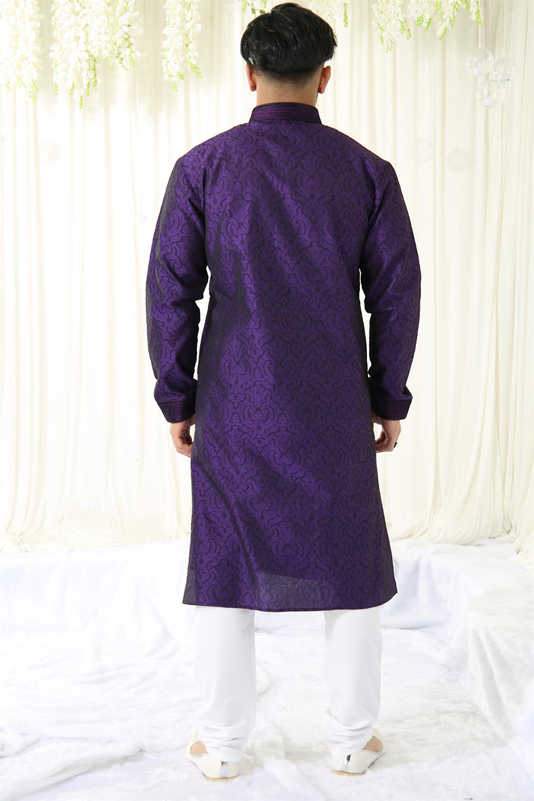 Purple Mens Kurta Pajama