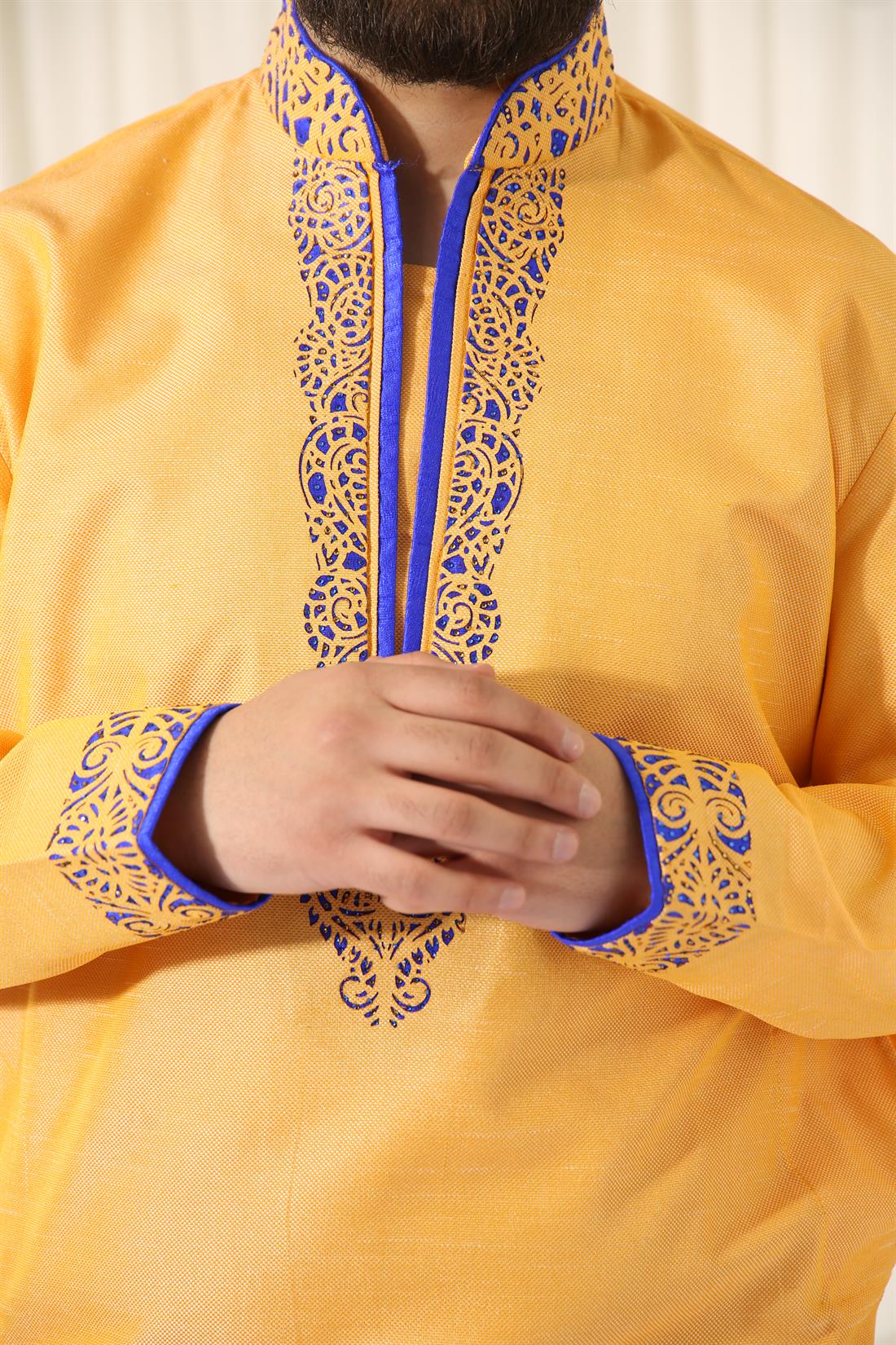 Yellow Mens Kurta Pajama
