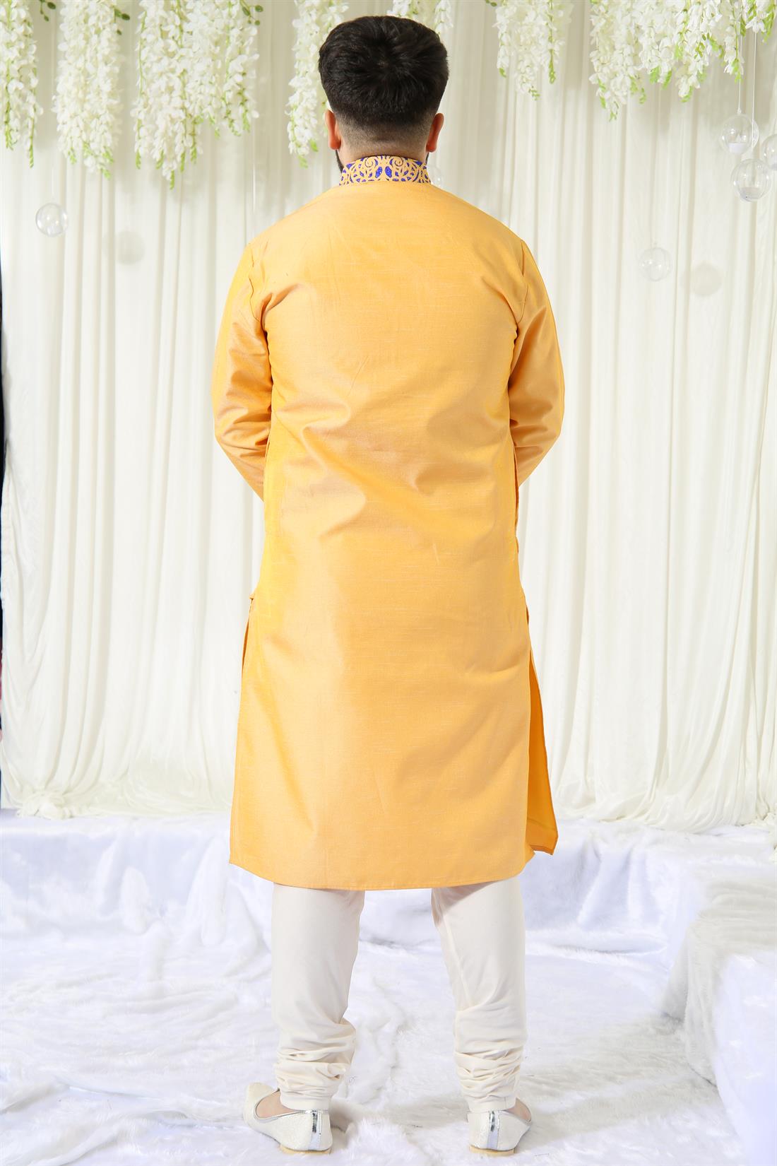 Yellow Mens Kurta Pajama