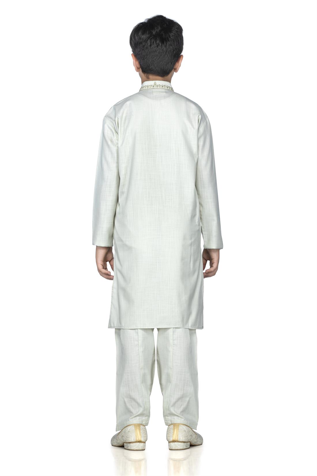 Pista Embroidered Silk Boys Shalwar Kameez