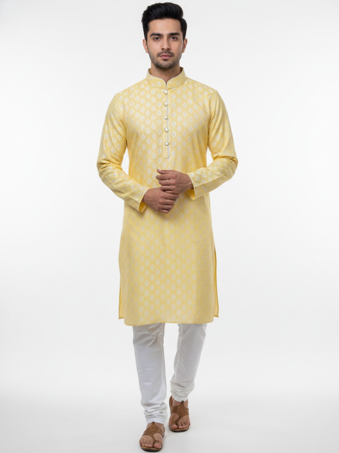 Mens Brocade kurta pyjama