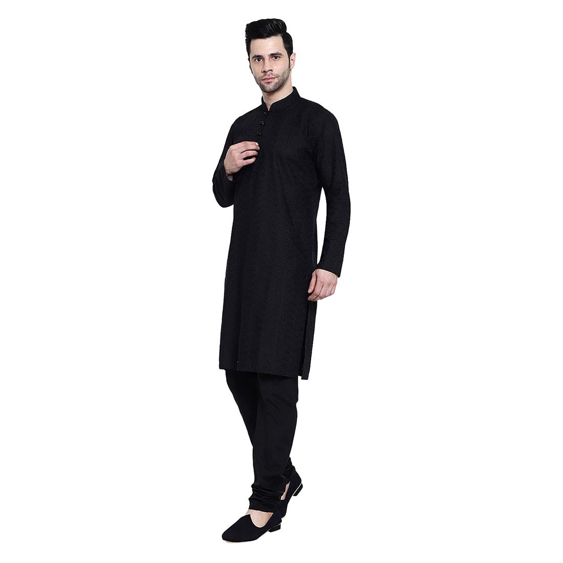 Black Mens Kurta Pajama