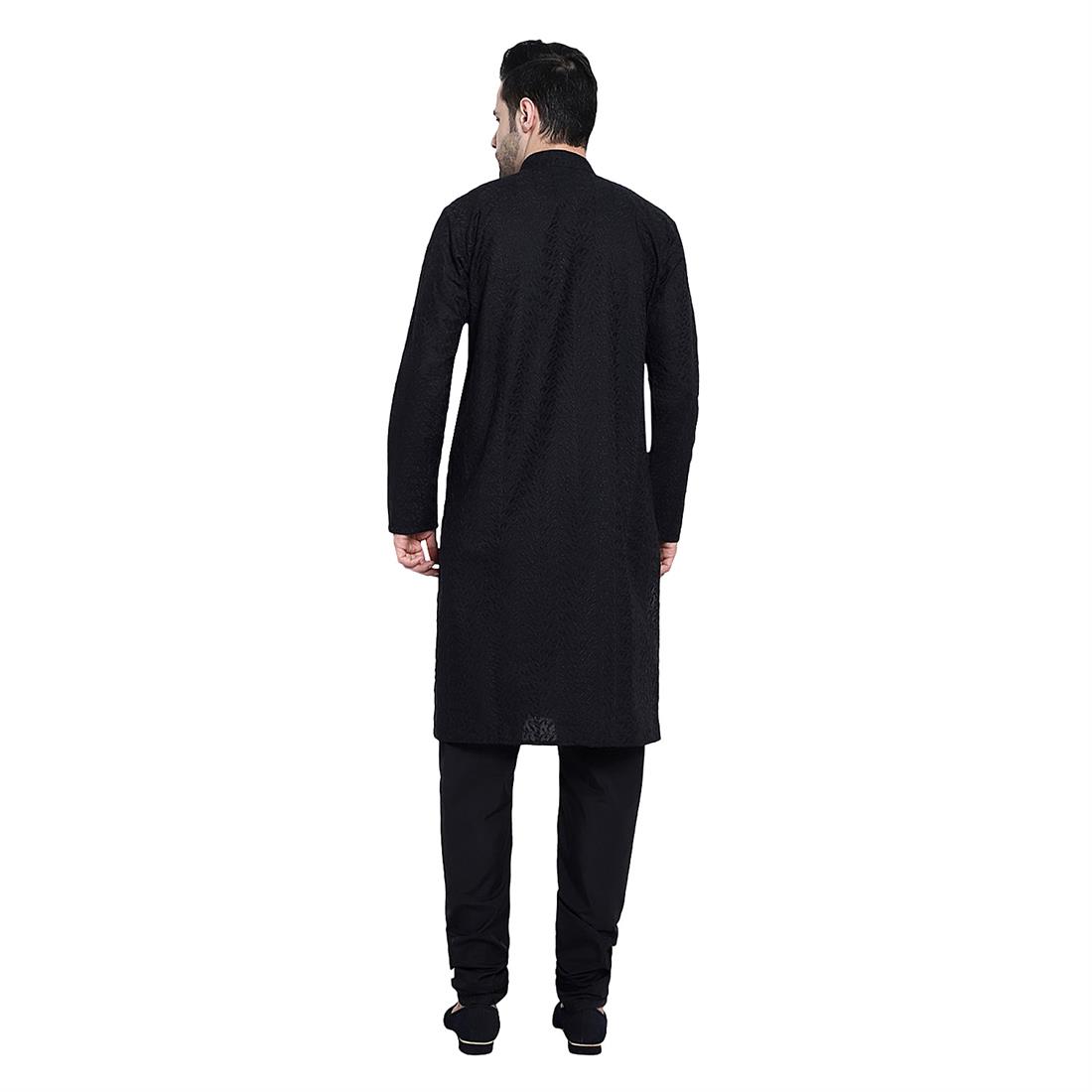 Black Mens Kurta Pajama