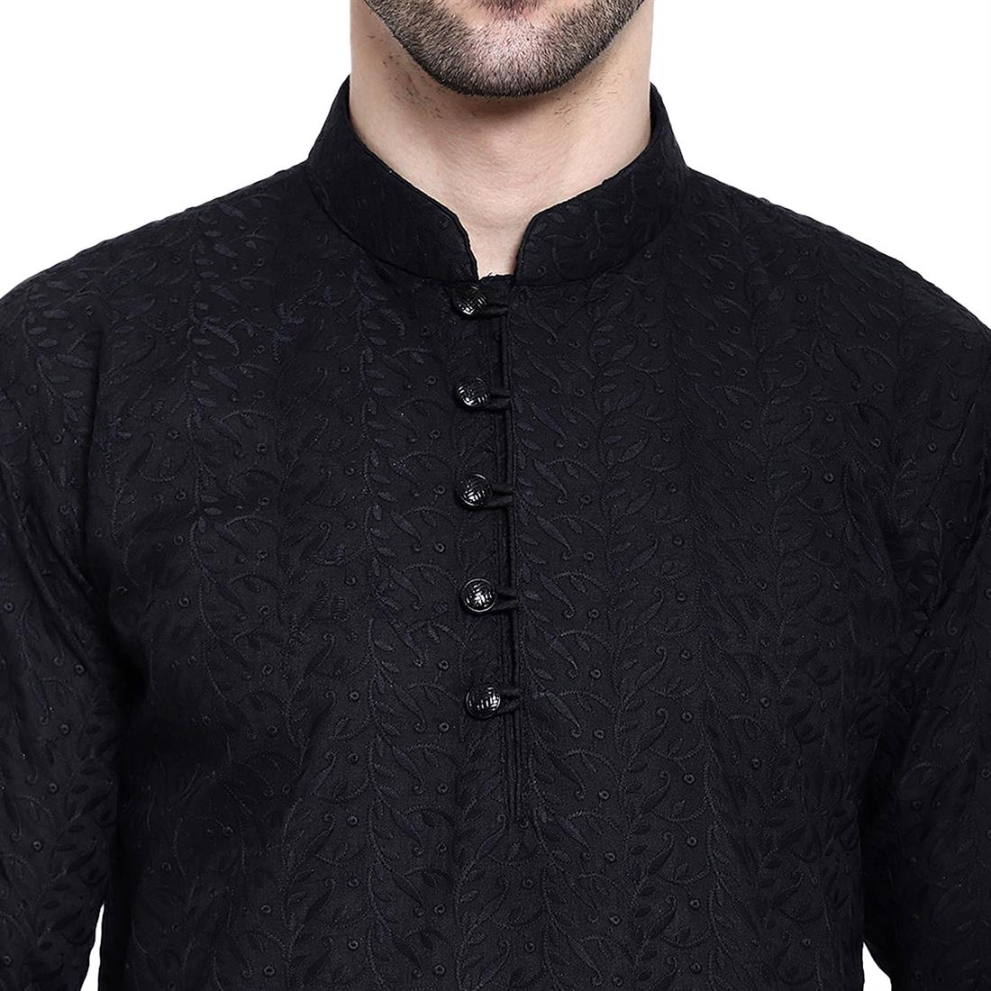Black Mens Kurta Pajama