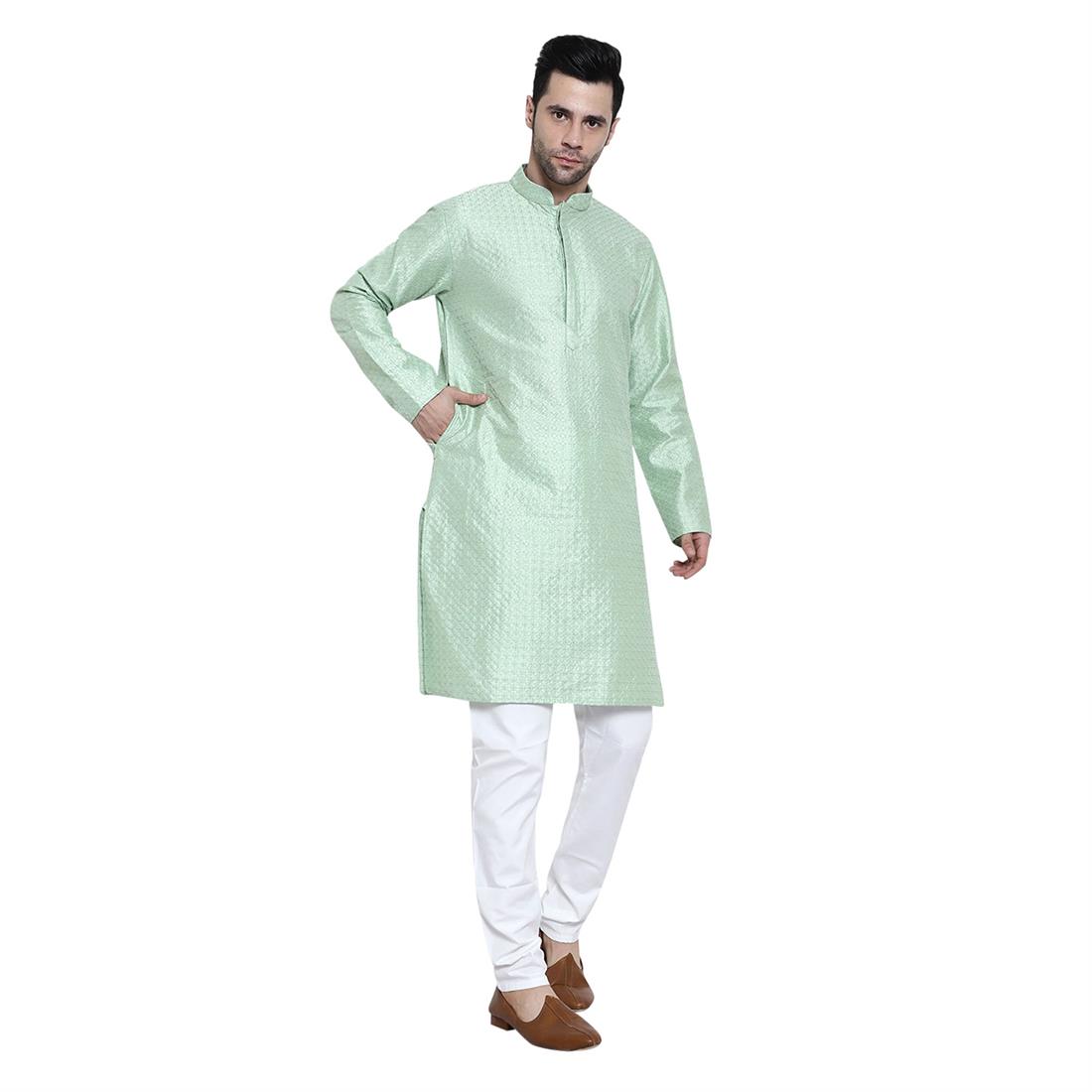 Pista Mens Kurta Pyjama with Embroidery