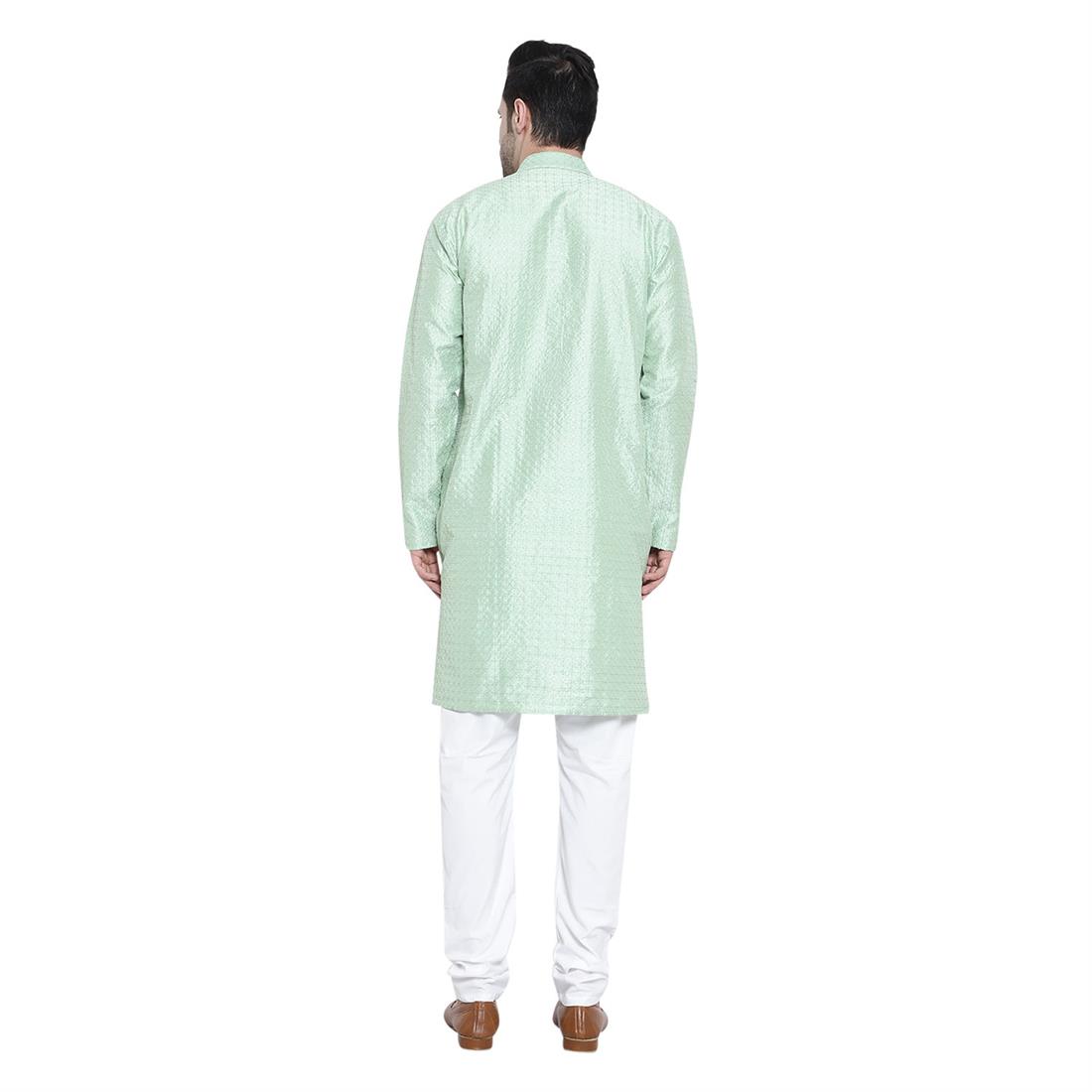 Pista Mens Kurta Pyjama with Embroidery