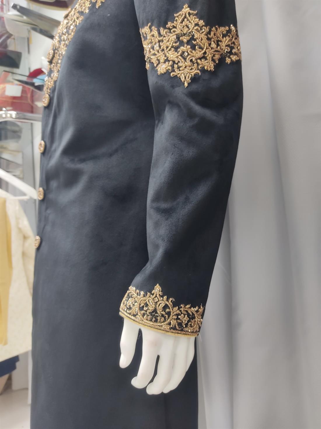 Black Mens Sherwani