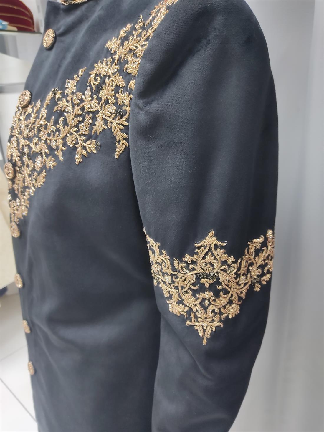 Black Mens Sherwani