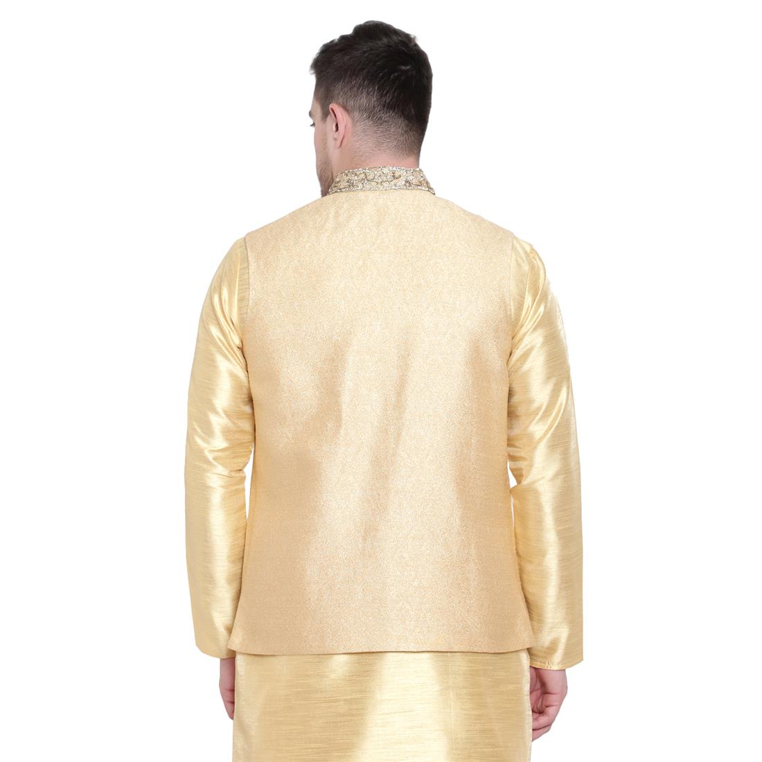 Gold Embroidered Mens Waistcoat
