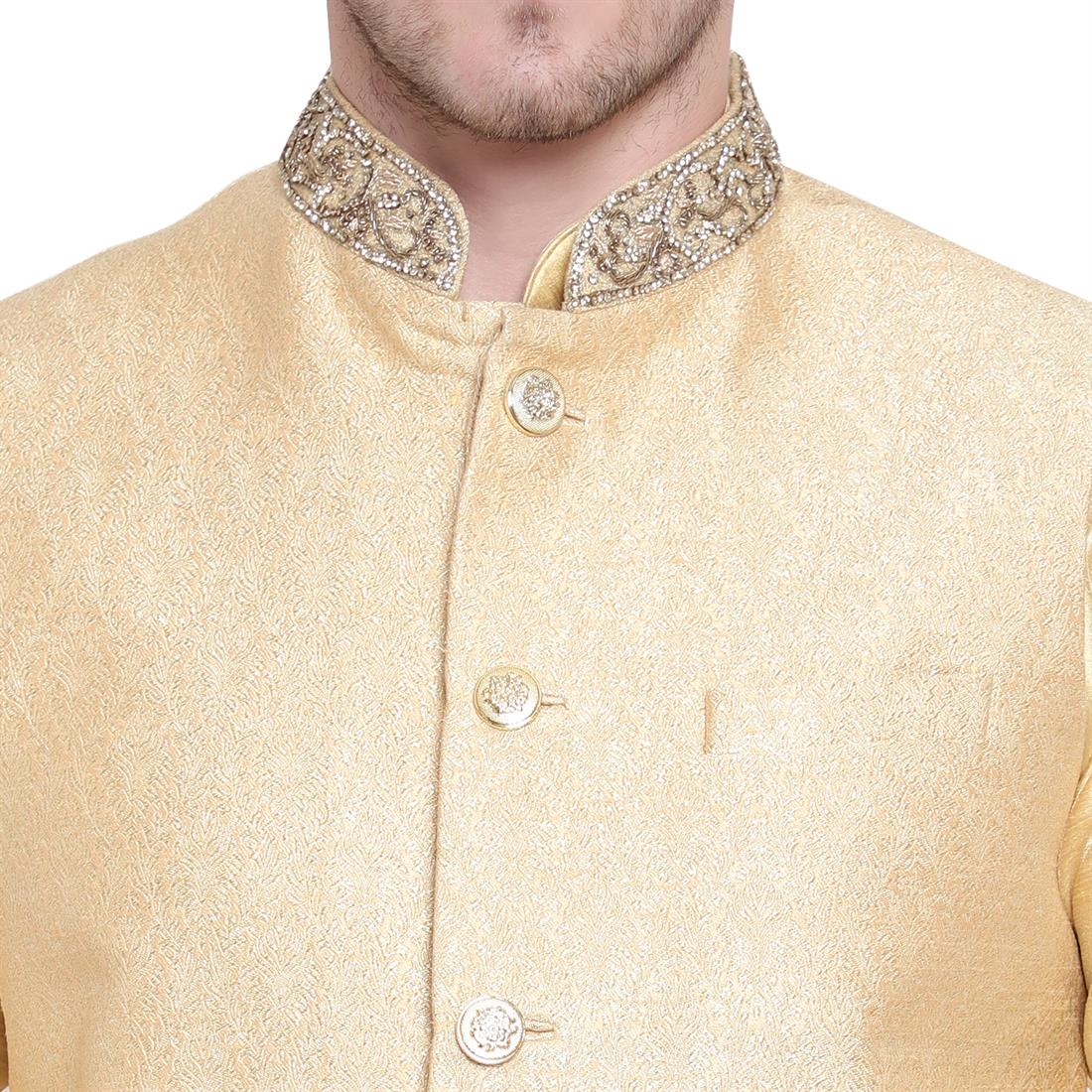 Gold Embroidered Mens Waistcoat