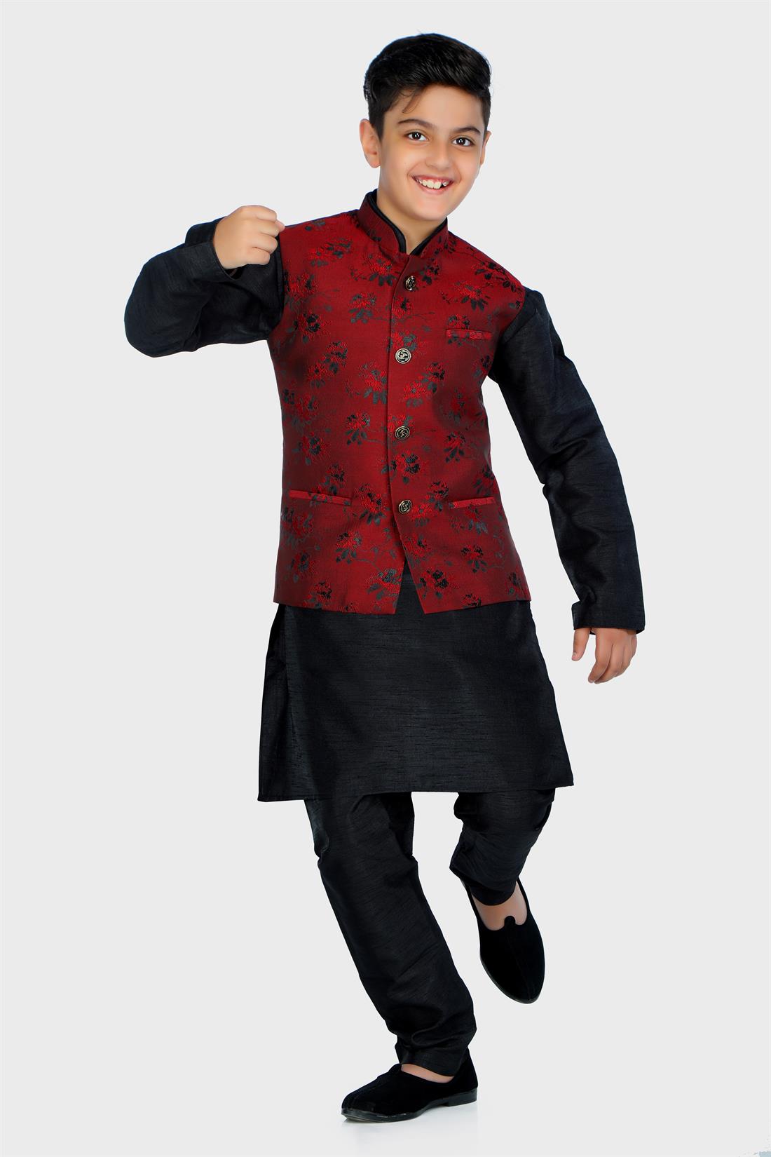 Maroon Boys Waistcoat