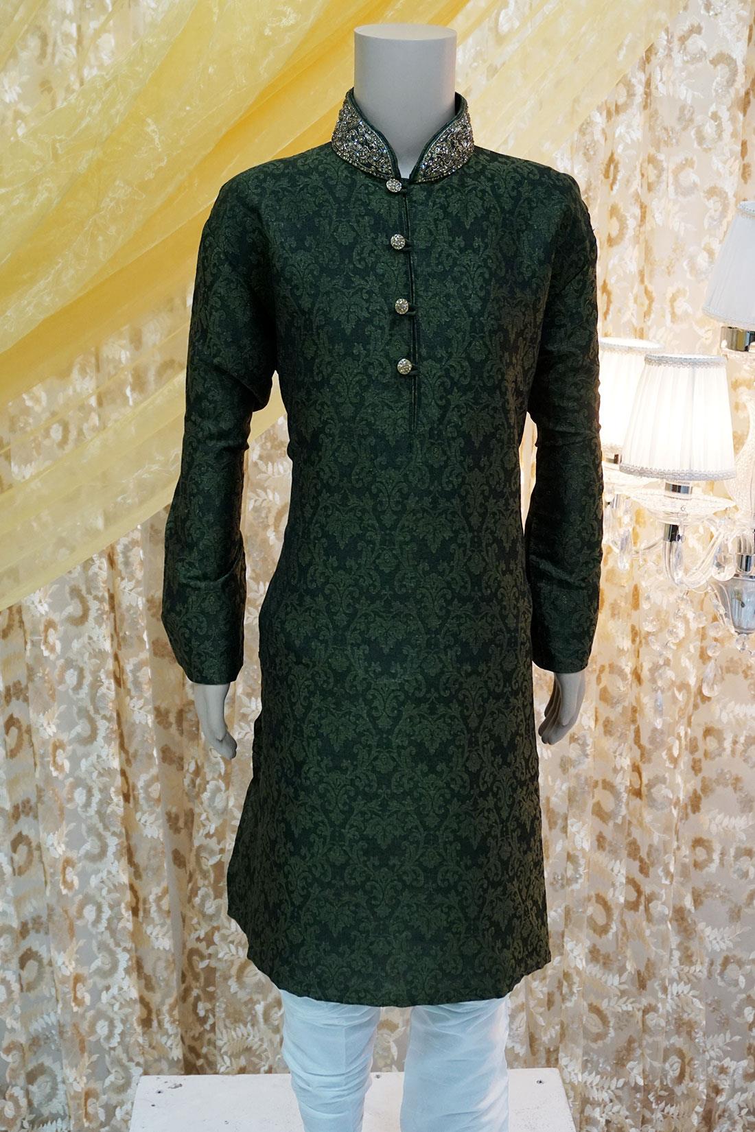 Green Boys Kurta Pajama