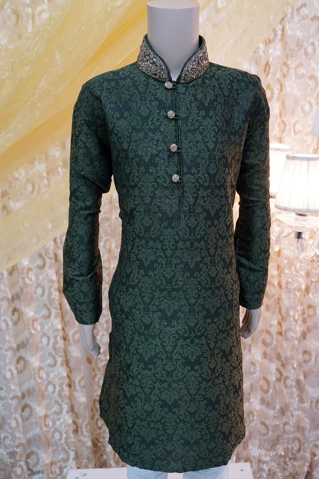 Green Boys Kurta Pajama