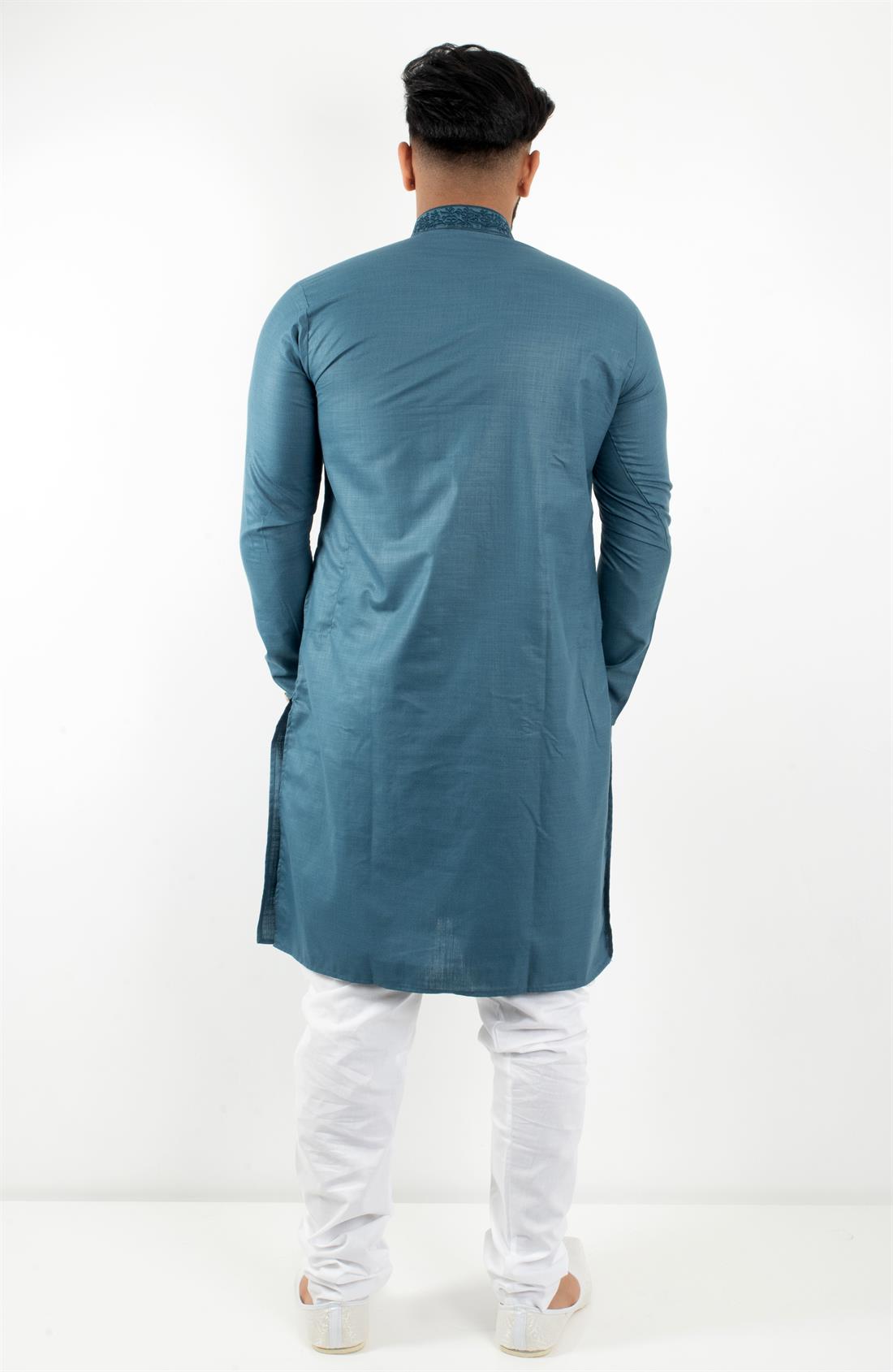Blue Mens Kurta Pajama
