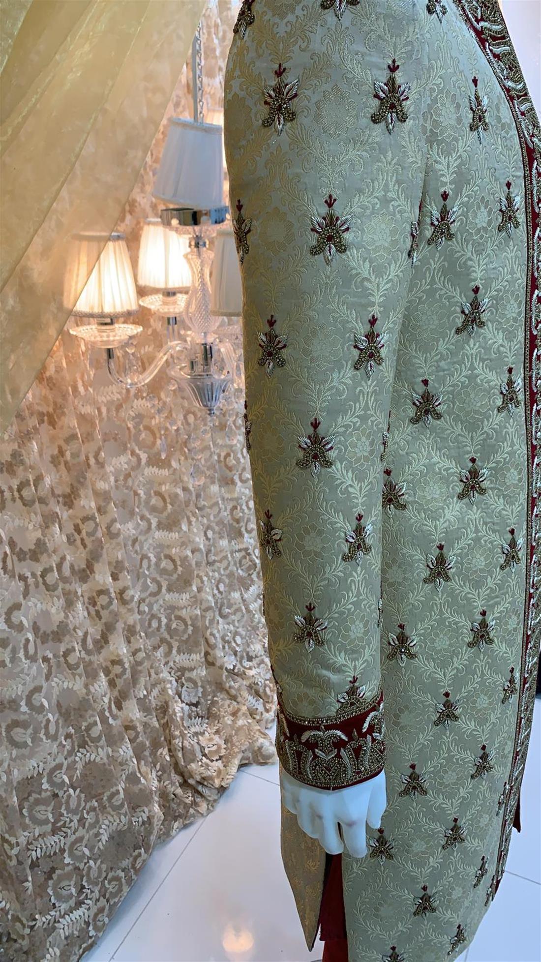 Gold Embroidered Mens Sherwani