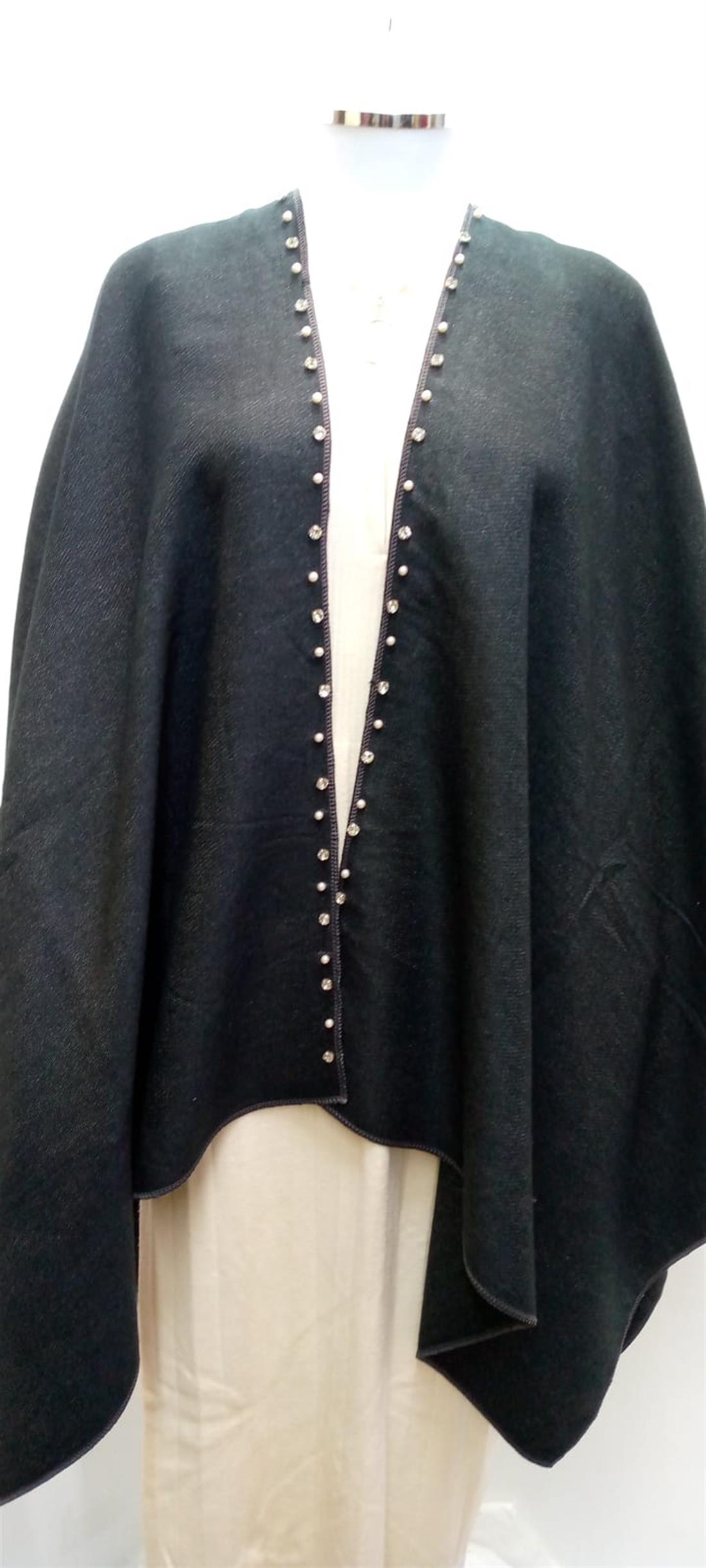 Black Ladies Ponchu Shawl