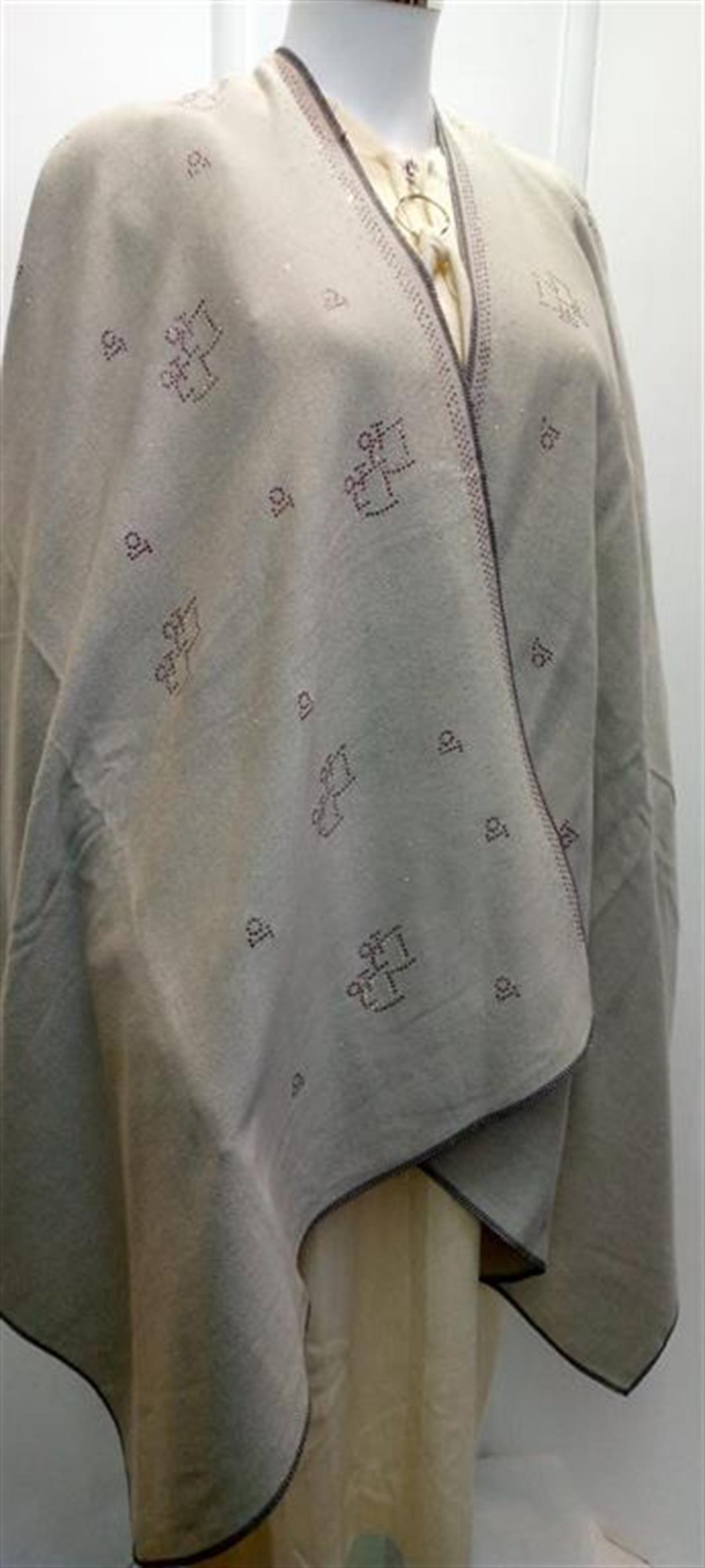 Grey Ladies Ponchu Shawl
