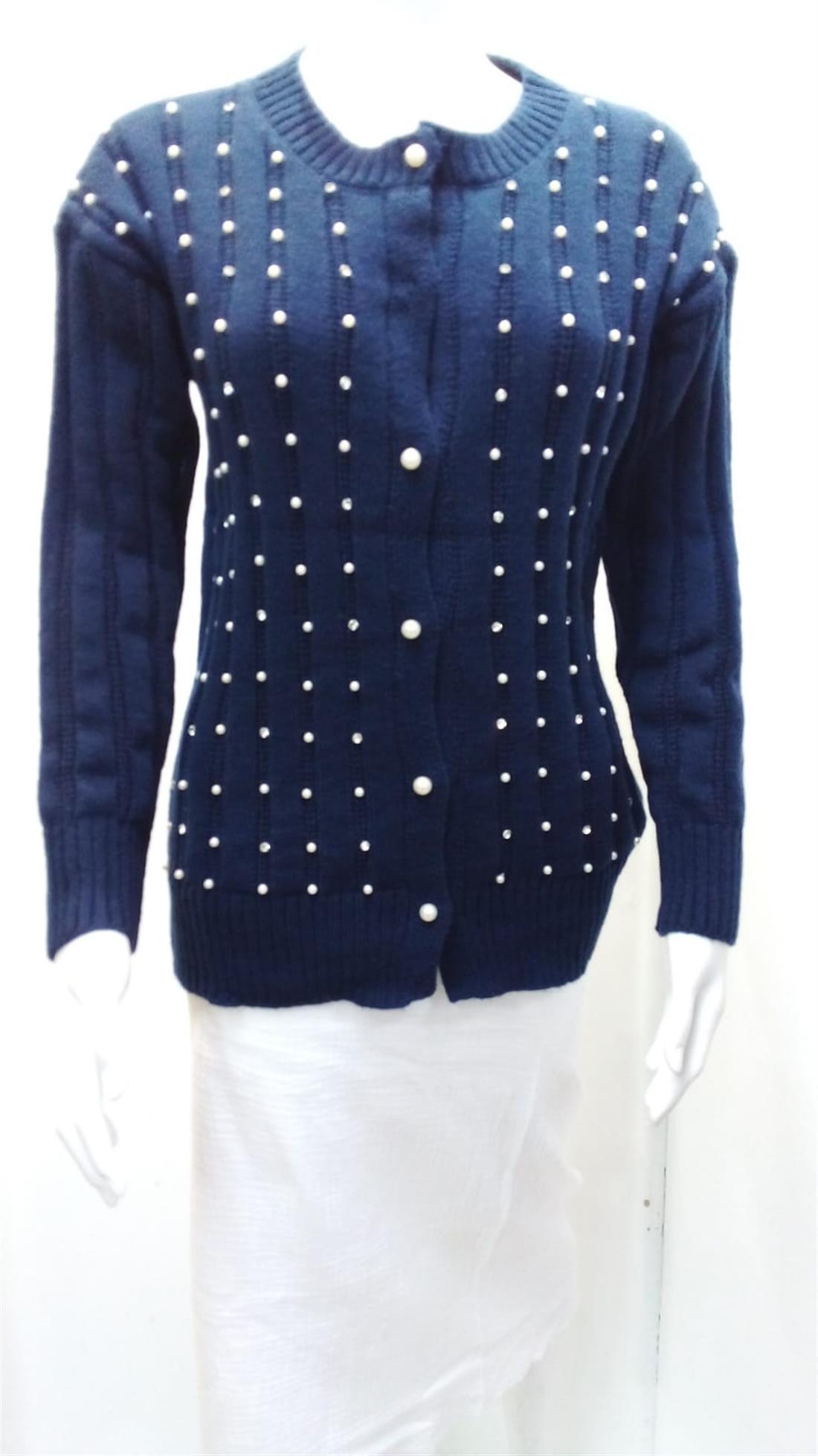 Navy Ladies Cardigan