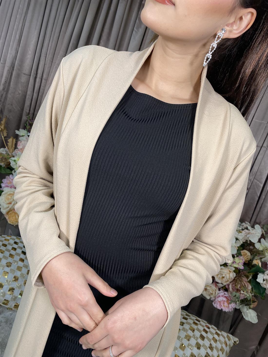 Beige Ladies Long Coat