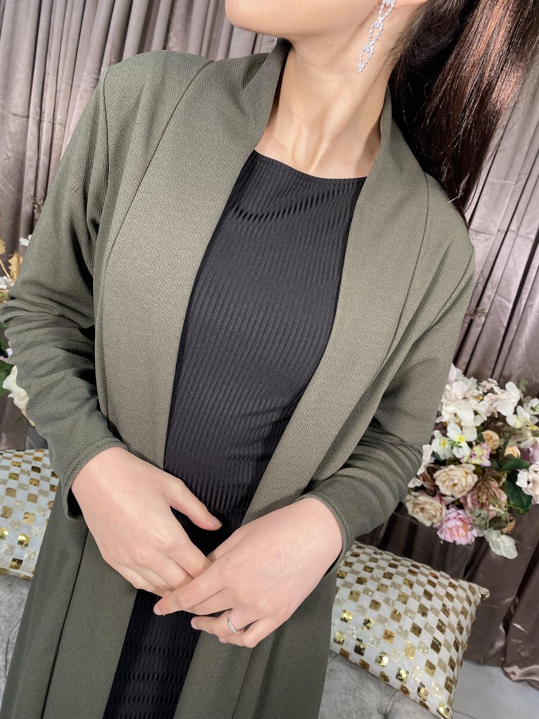 Olive Ladies Long Coat