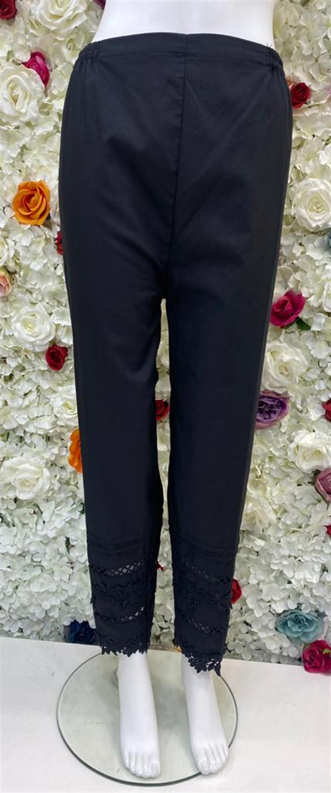 Black Embroidered Trouser.