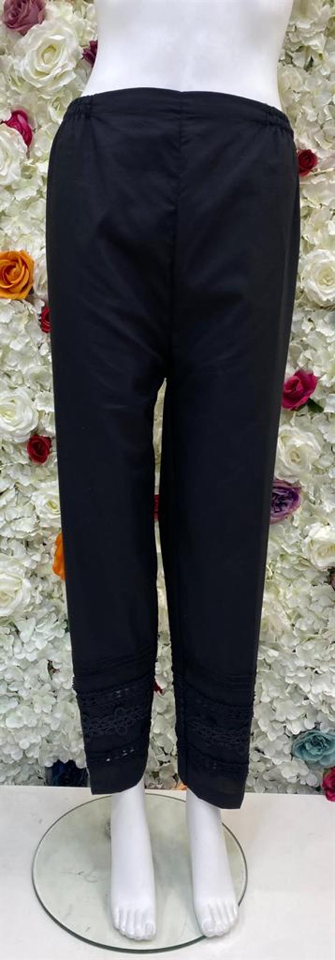 Black Embroidered Trouser.