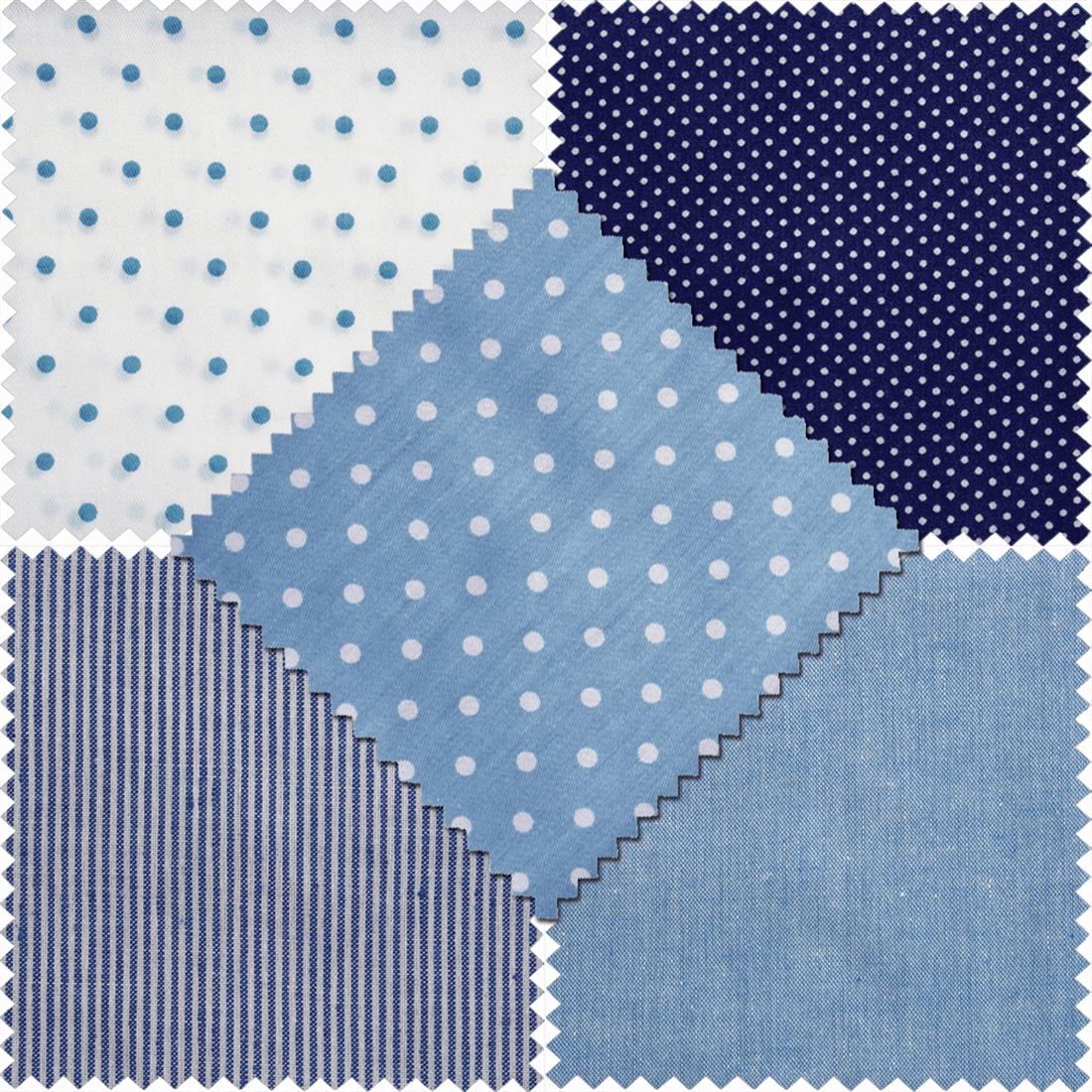 Blue Linen Fat Quarter Bundle