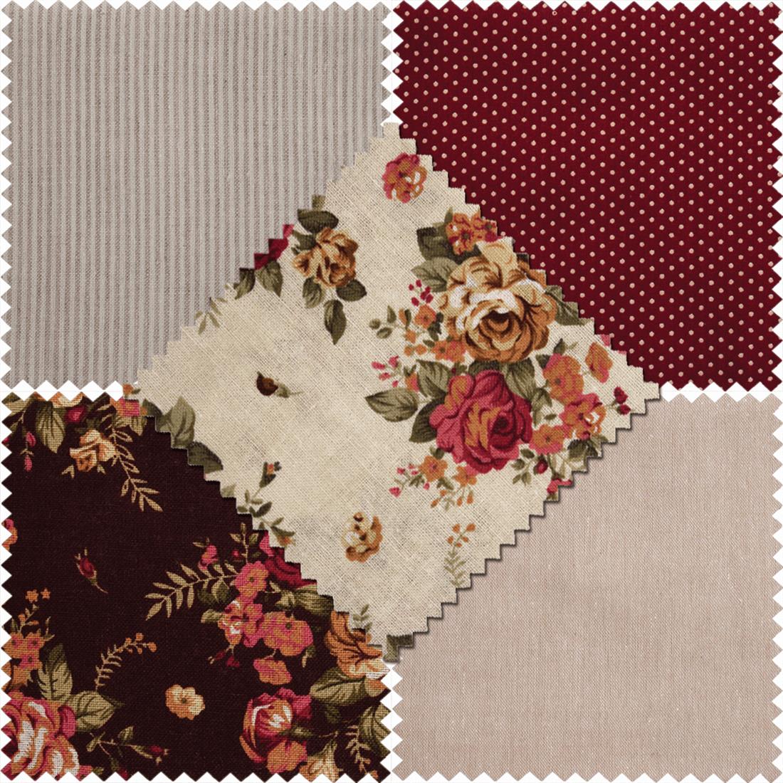 Multicolour Linen Fat Quarter Bundle