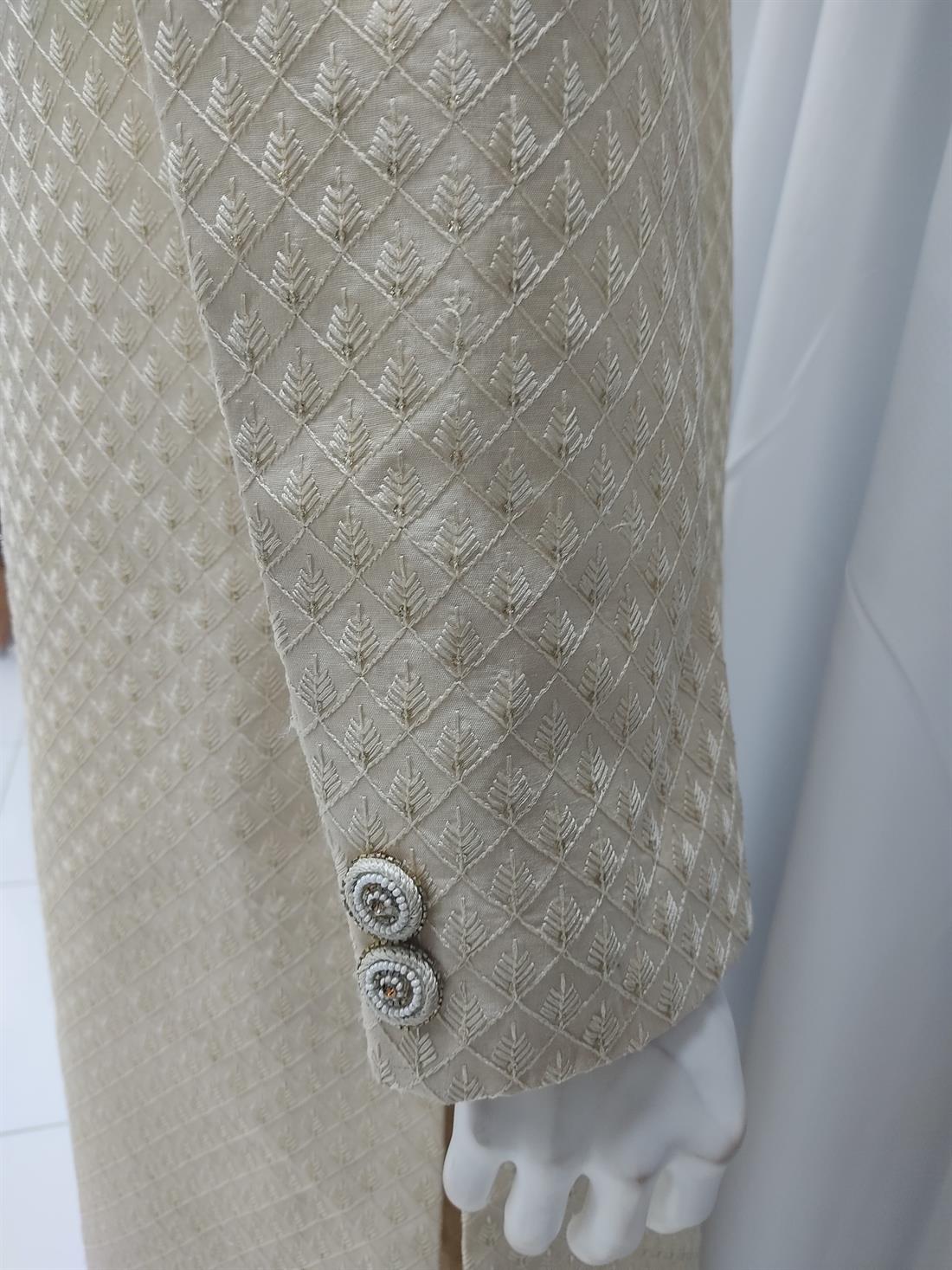 Beige Mens Sherwani