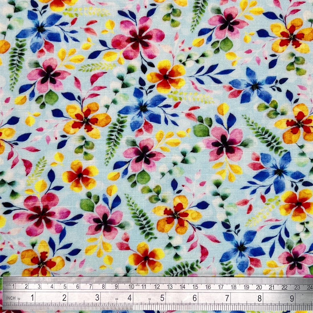 Ocean Printed Linen Viscose