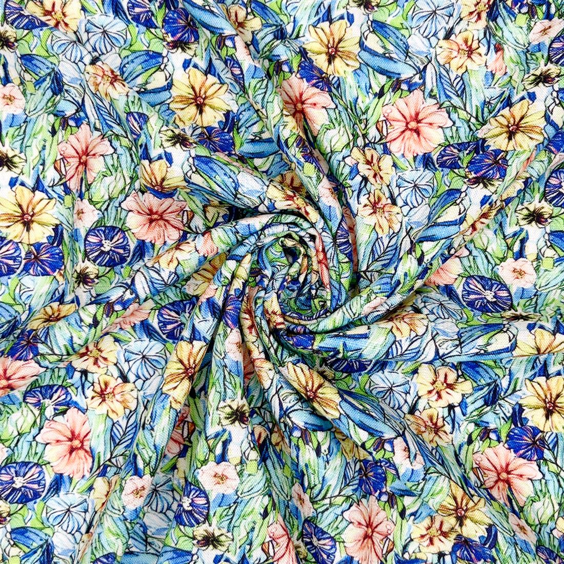 Willow Printed Linen Viscose
