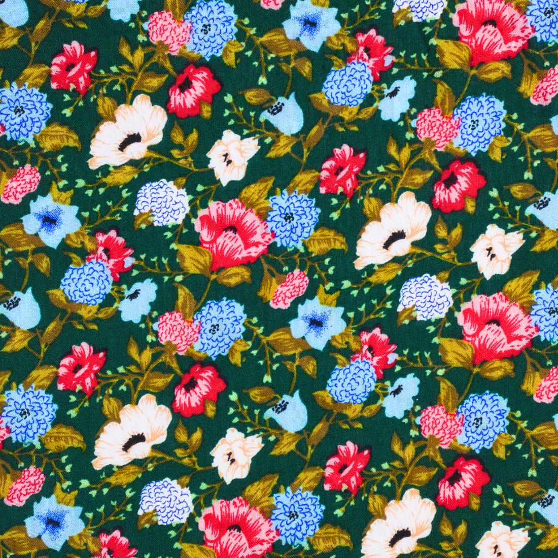 Multicolour Floral Printed Viscose Fabric