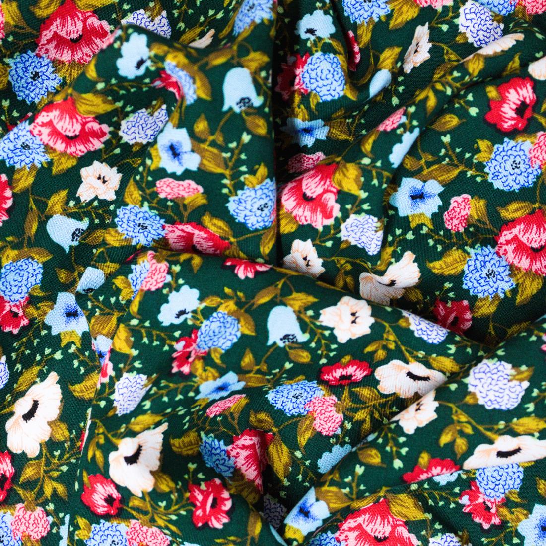 Multicolour Floral Printed Viscose Fabric