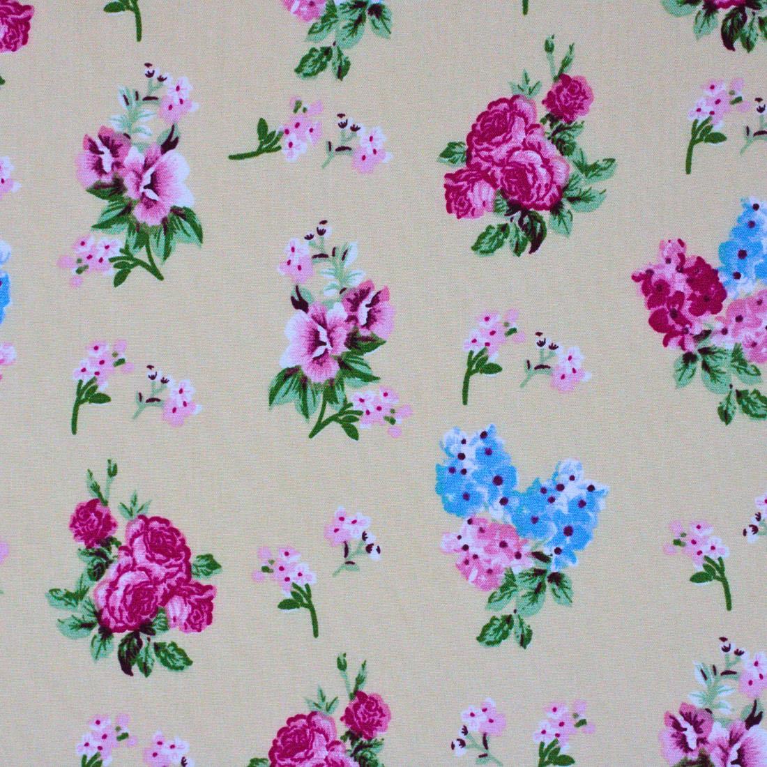 Multicolour Floral Printed Viscose Fabric