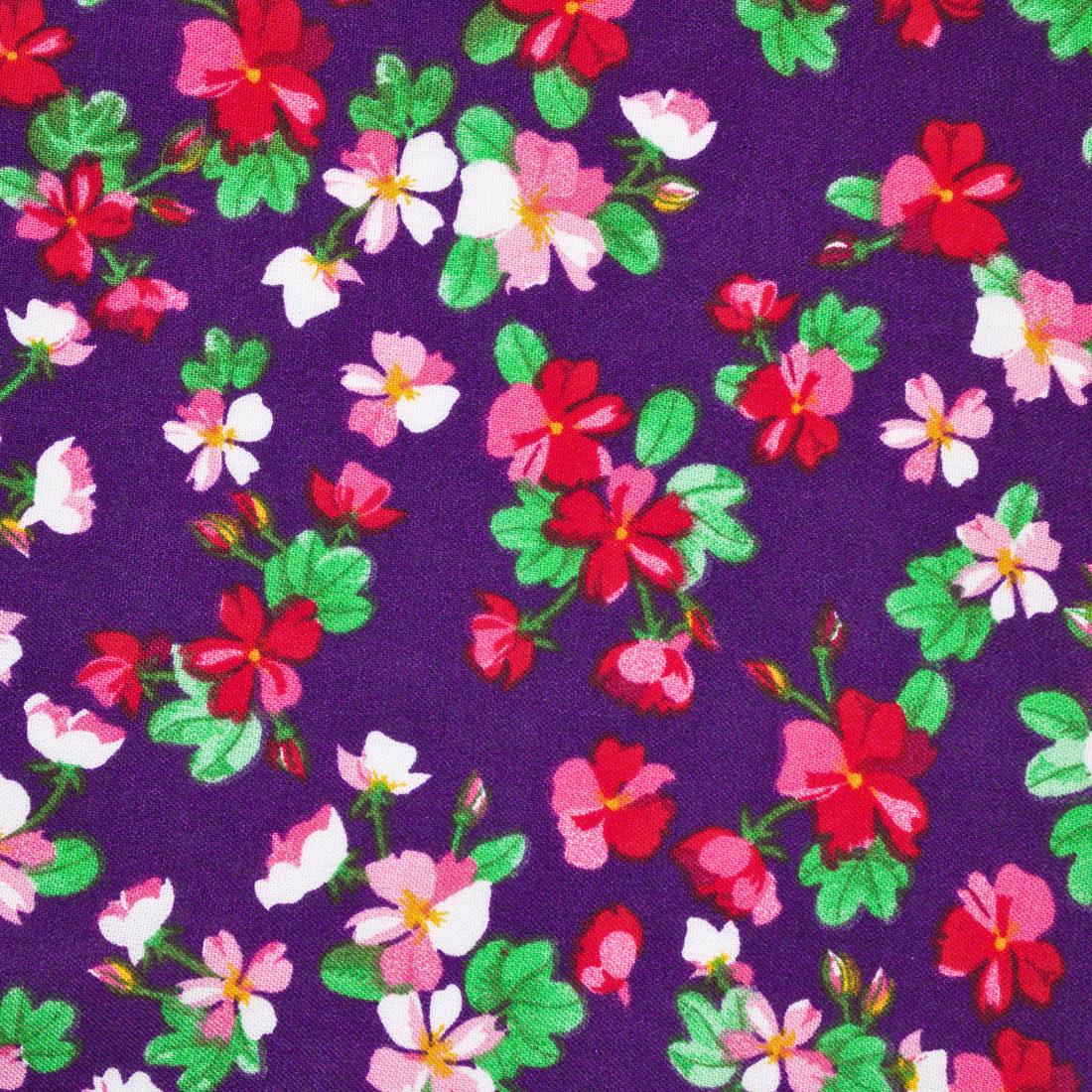 Multicolour Floral Printed Viscose Fabric