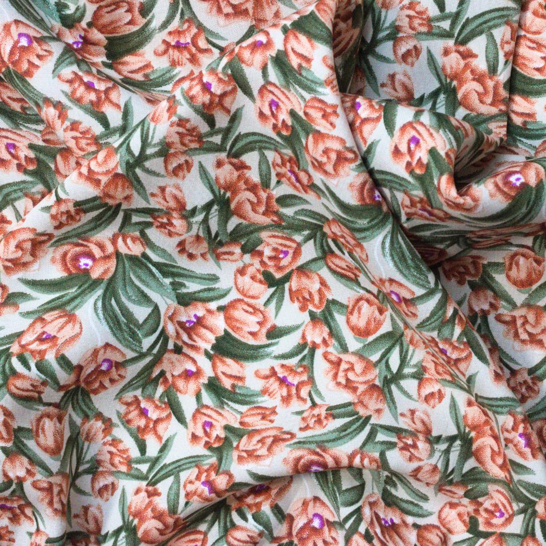 Multicolour Floral Printed Viscose Fabric