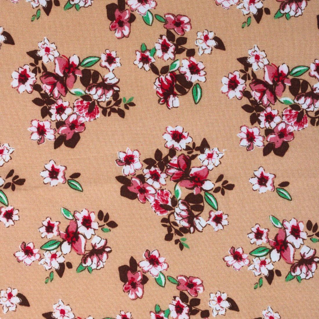 Multicolour Floral Printed Viscose Fabric