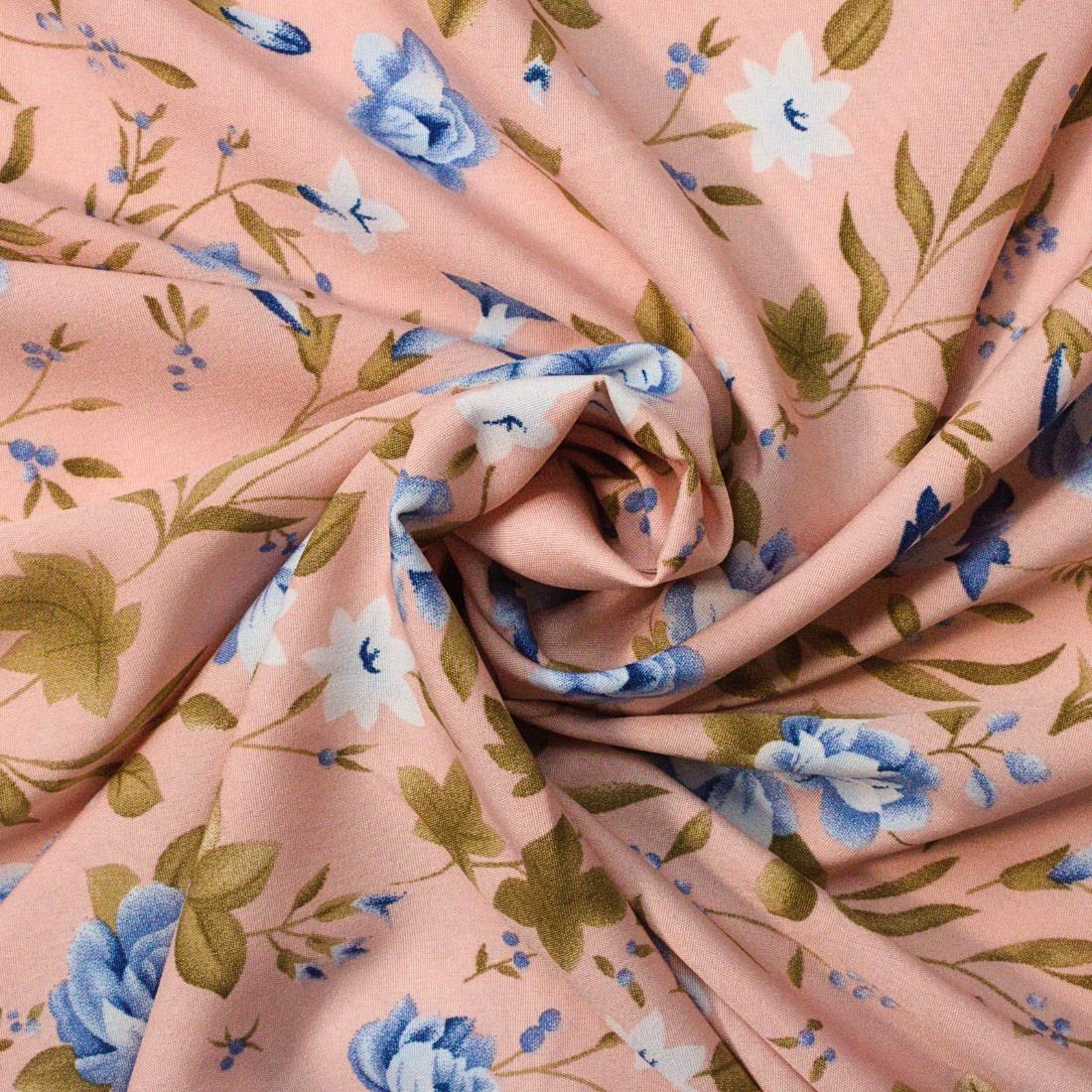 Multicolour Floral Printed Viscose Fabric