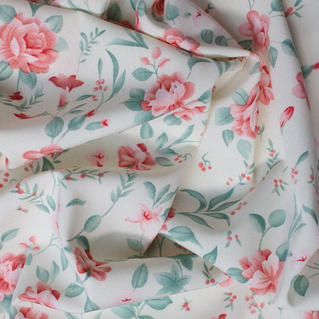 Multicolour Floral Printed Viscose Fabric